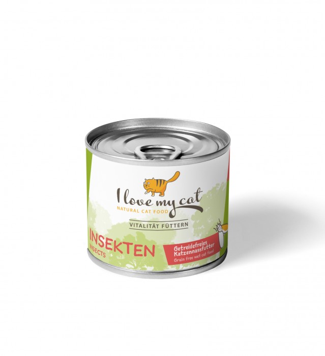 Nassfutter für Katzen mit Insekten